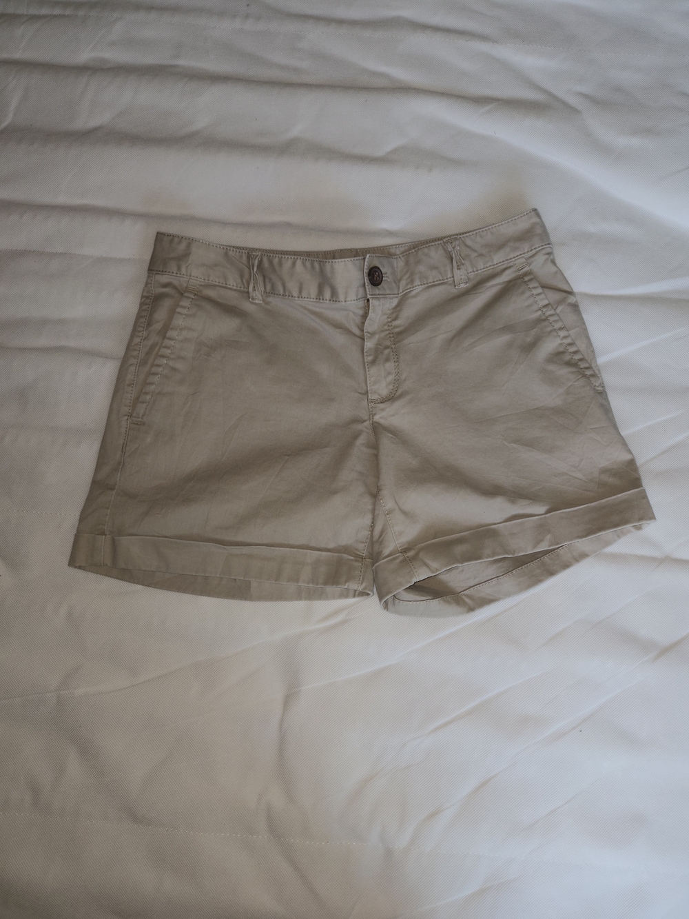Banana Republic City Chino Shorts for Women Size 0 Khaki Beige Stretch